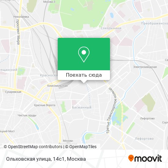 Карта Ольховская улица, 14с1