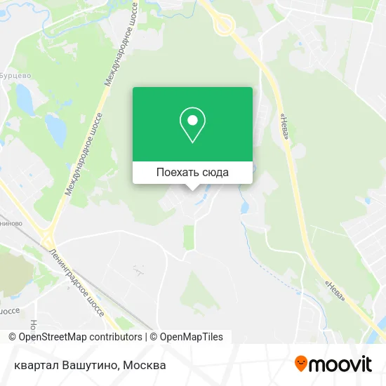 Карта квартал Вашутино