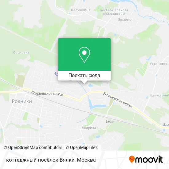 Карта коттеджный посёлок Вялки