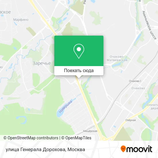 Карта улица Генерала Дорохова