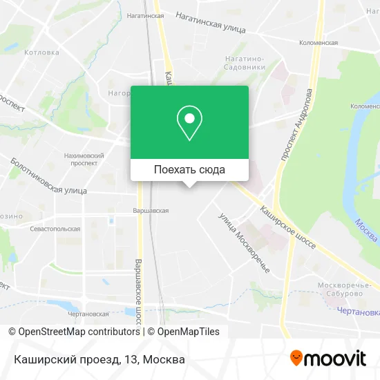 Карта Каширский проезд, 13