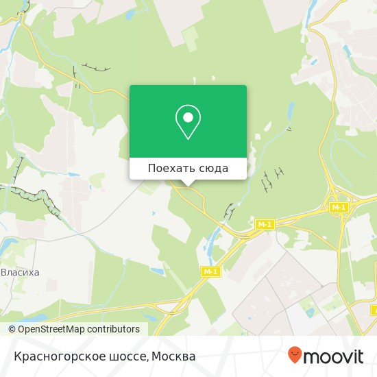 Карта Красногорское шоссе
