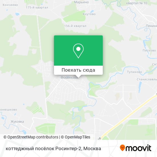 Карта коттеджный посёлок Росинтер-2