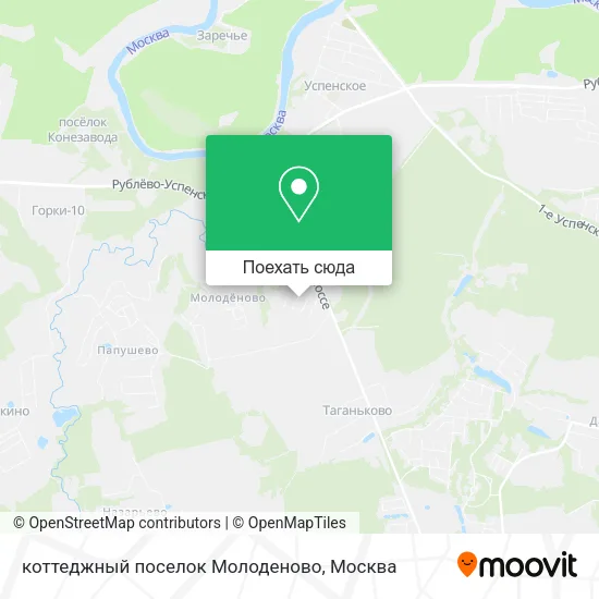 Карта коттеджный поселок Молоденово