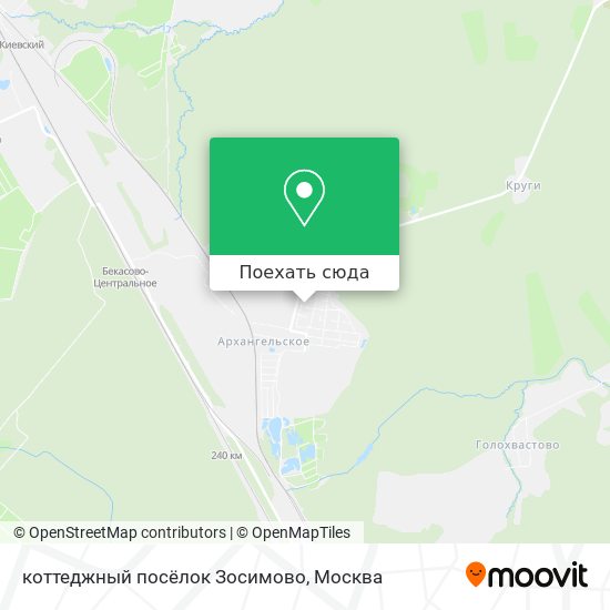 Карта коттеджный посёлок Зосимово