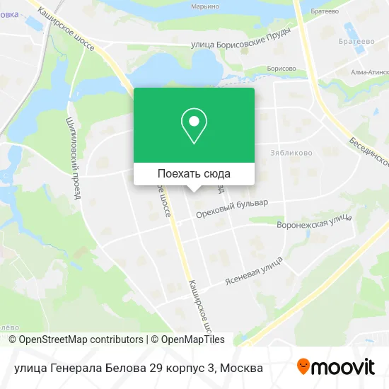 Карта улица Генерала Белова 29 корпус 3