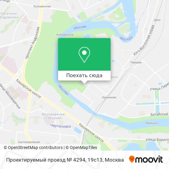 Карта Проектируемый проезд № 4294, 19с13