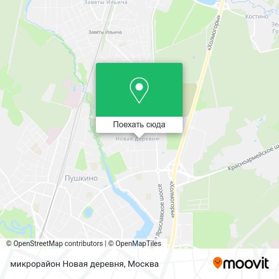 Карта микрорайон Новая деревня