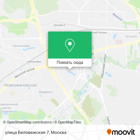 Карта улица Беловежская 7