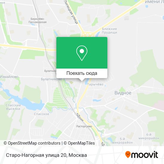 Карта Старо-Нагорная улица 20