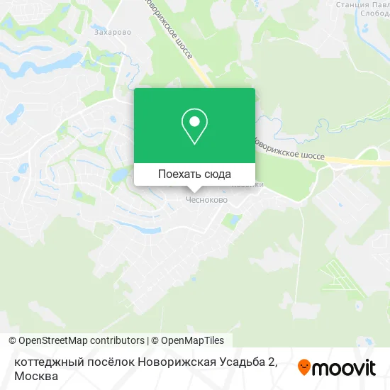 Карта коттеджный посёлок Новорижская Усадьба 2