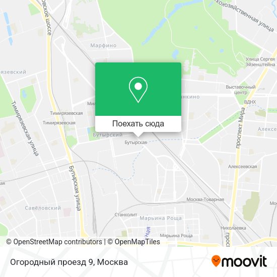 Карта Огородный проезд 9