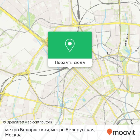 Карта метро Белорусская, метро Белорусская
