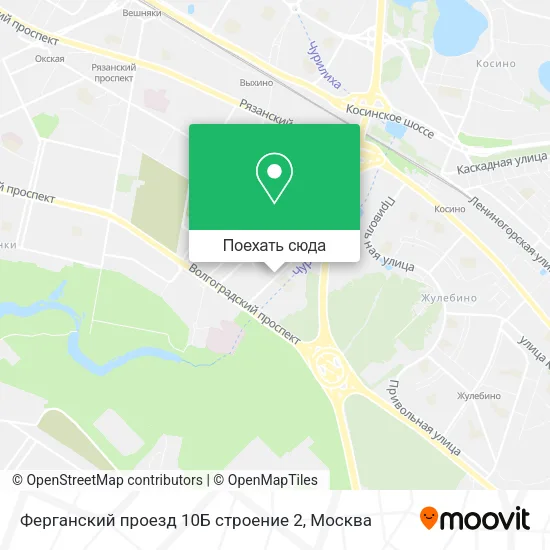 Карта Ферганский проезд 10Б строение 2