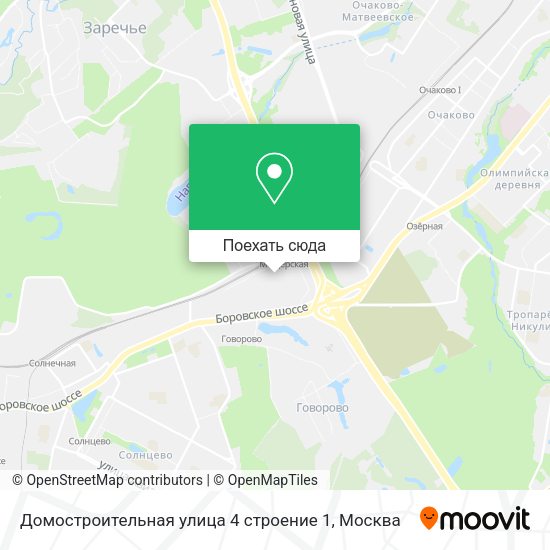 Карта Домостроительная улица 4 строение 1