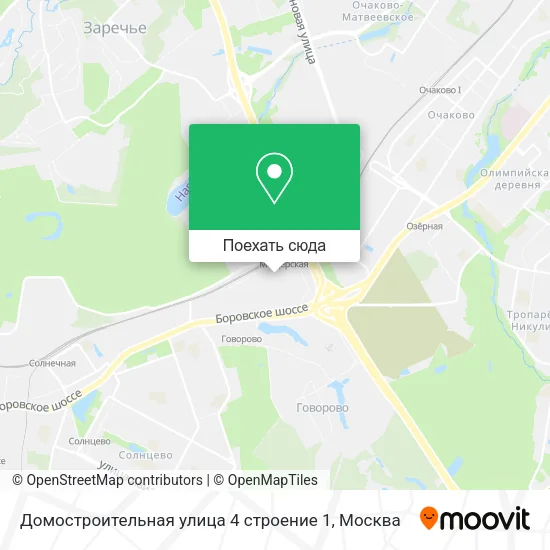 Карта Домостроительная улица 4 строение 1