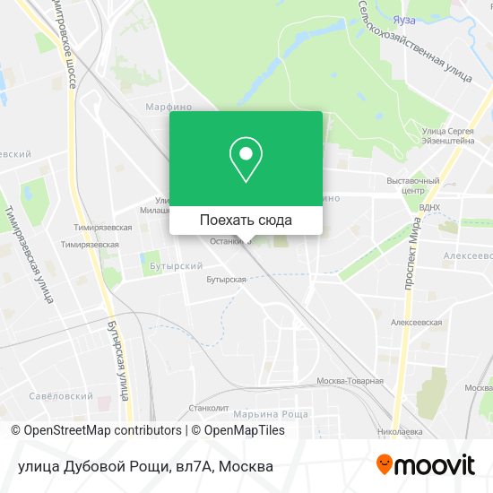Карта улица Дубовой Рощи, вл7А