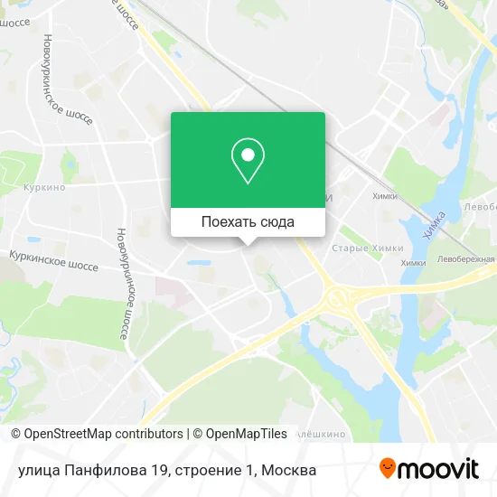 Карта улица Панфилова 19, строение 1