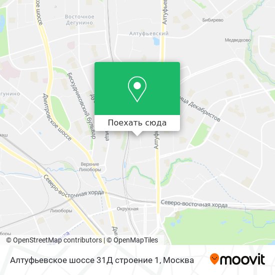 Карта Алтуфьевское шоссе 31Д строение 1