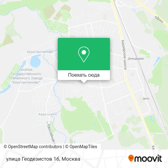 Карта улица Геодезистов 1б