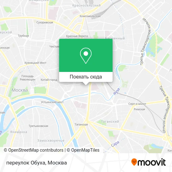 Карта переулок Обуха
