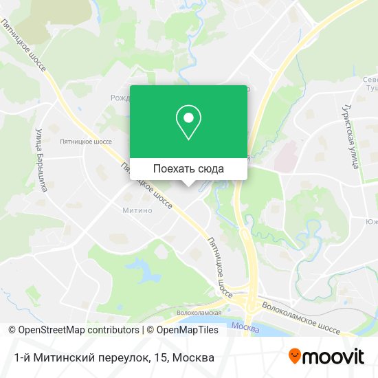 Карта 1-й Митинский переулок, 15