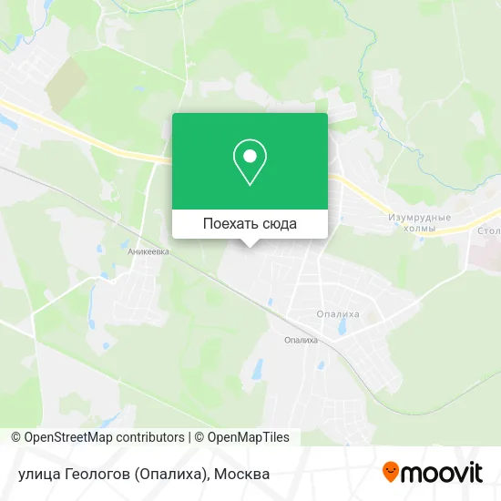 Карта улица Геологов (Опалиха)