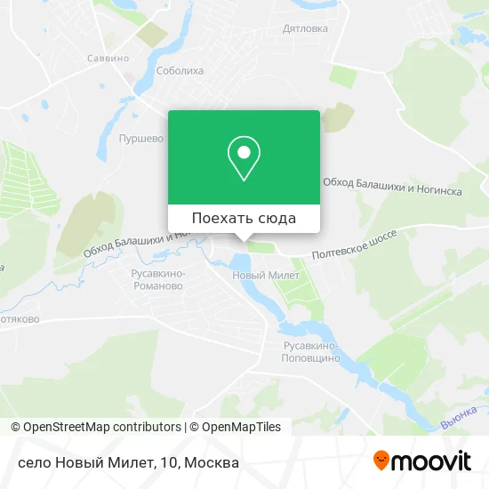 Карта село Новый Милет, 10