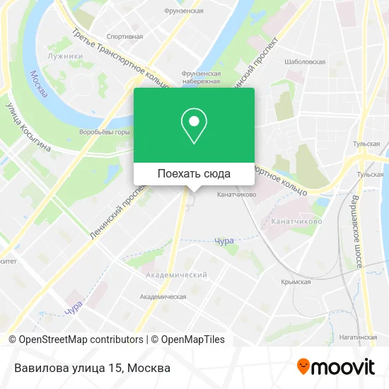 Карта Вавилова улица 15
