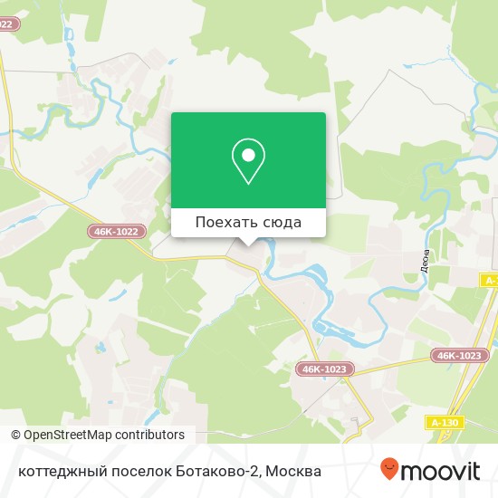 Карта коттеджный поселок Ботаково-2
