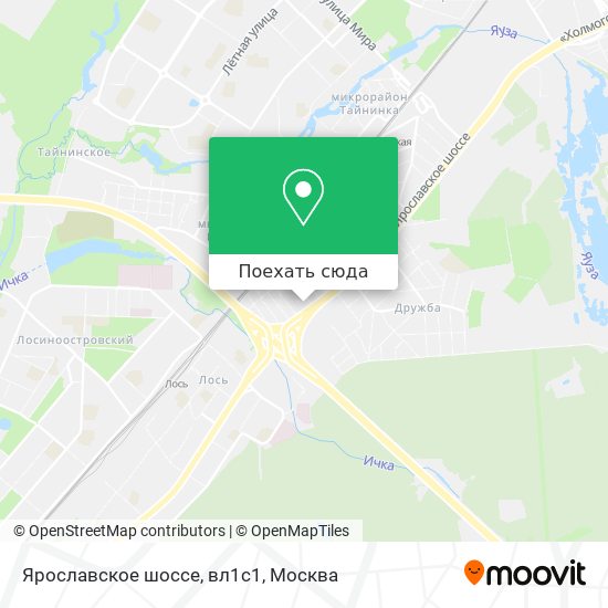 Карта Ярославское шоссе, вл1с1