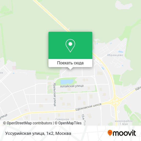 Карта Уссурийская улица, 1к2