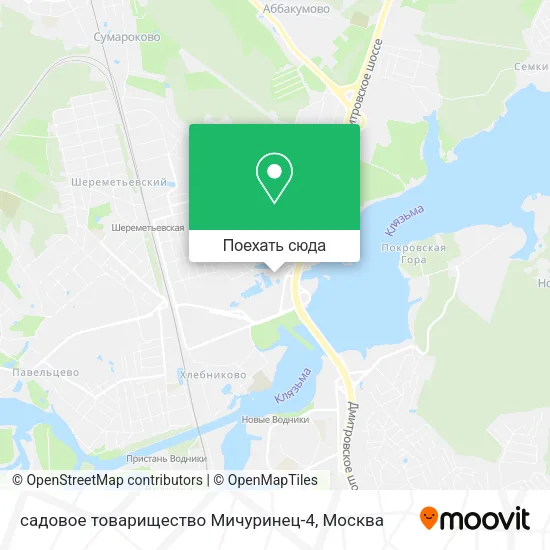 Карта садовое товарищество Мичуринец-4