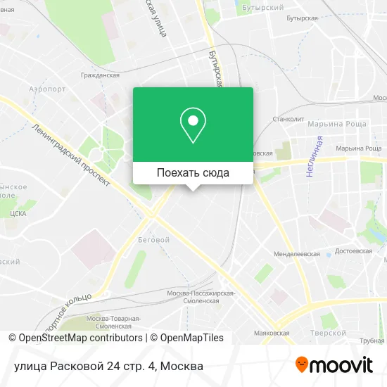 Карта улица Расковой 24 стр. 4