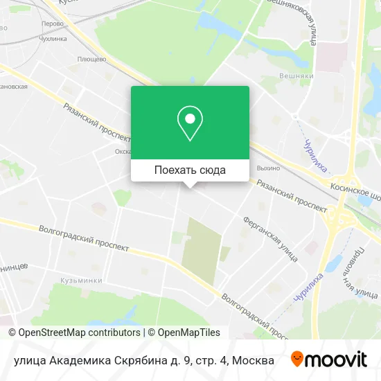 Карта улица Академика Скрябина д. 9, стр. 4