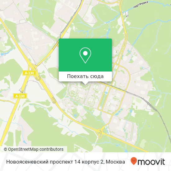 Карта Новоясеневский проспект 14 корпус 2