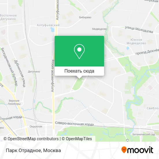 Карта Парк Отрадное