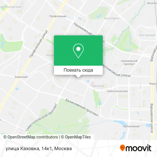 Карта улица Каховка, 14к1