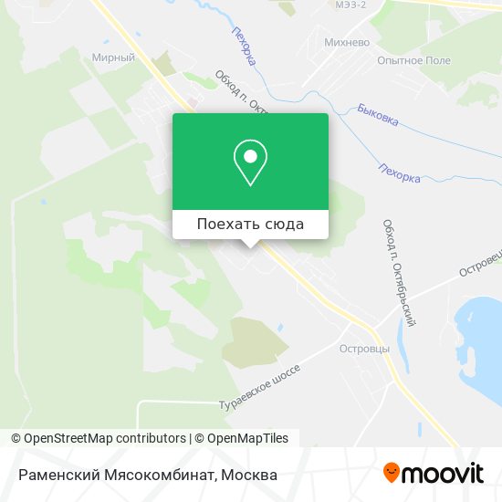 Карта Раменский Мясокомбинат