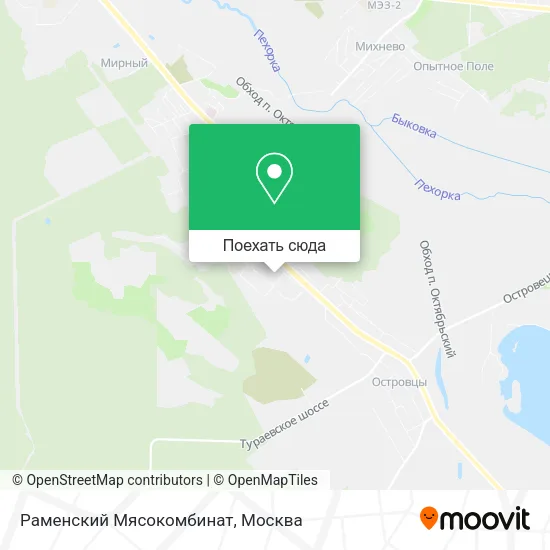 Карта Раменский Мясокомбинат