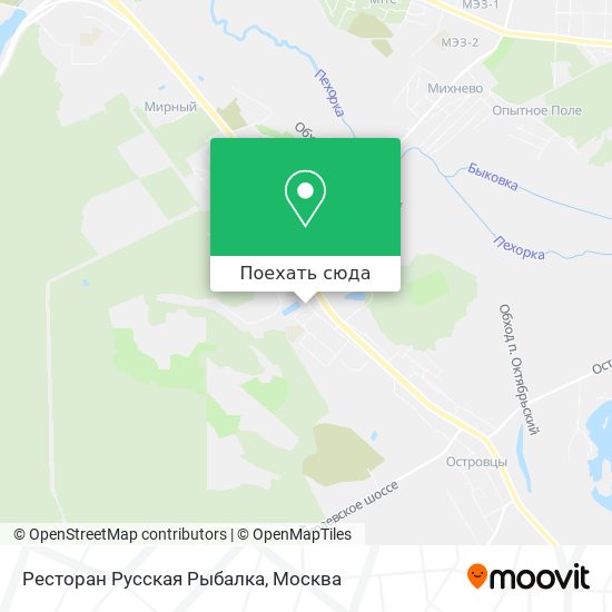 Карта Ресторан Русская Рыбалка