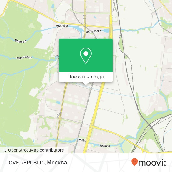 Карта LOVE REPUBLIC, Кировоградская улица Москва 117587