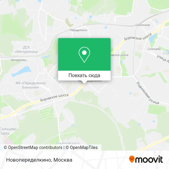 Карта Новопеределкино