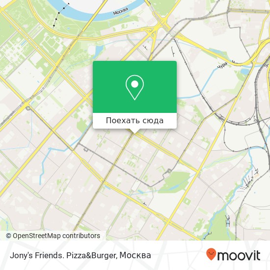 Карта Jony's Friends. Pizza&Burger, Москва 117036