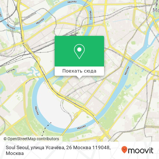 Карта Soul Seoul, улица Усачёва, 26 Москва 119048