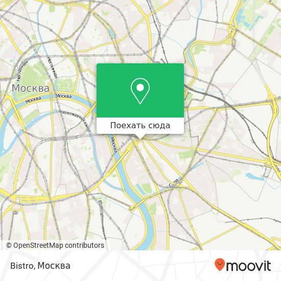 Карта Bistro, Воронцовская улица Москва 109044