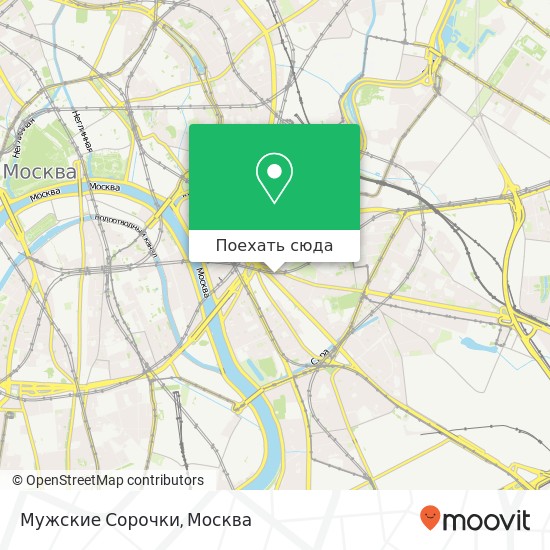 Карта Мужские Сорочки, Москва 109147