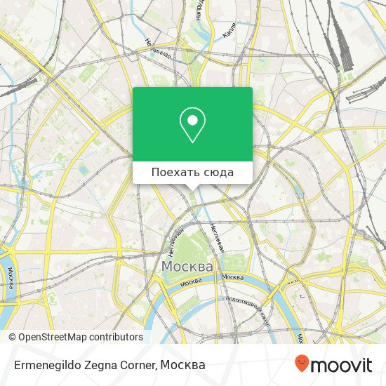 Карта Ermenegildo Zegna Corner, Театральная площадь Москва 125009