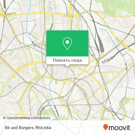 Карта Bb and Burgers, улица Сретенка Москва 107045