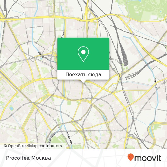 Карта Procoffee, Панкратьевский переулок Москва 107045